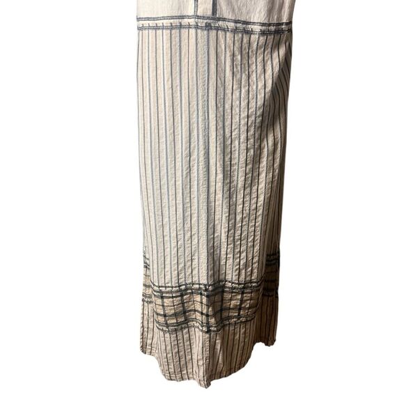 Vintage Surya II Sleeveless Dress Size 1X Ivory Boho Travel Buttons - Picture 5 of 10